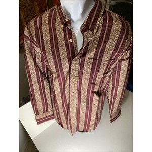 Vintage Natural Issue Dress Shirt, Sz XL,  100% Cotton. NWOT. Burgundy Brown.